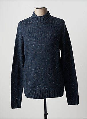 Pull stretch manches longues bleu JACK & JONES homme