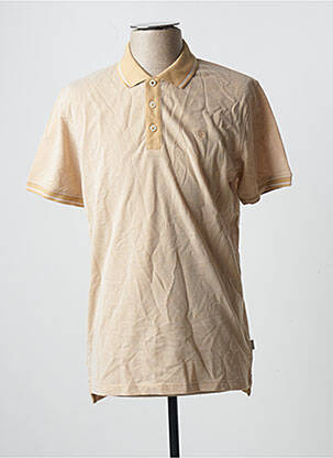 Polo broderie motifs brodés manches courtes beige JACK & JONES homme