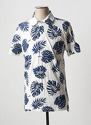 Polo tissage jersey manches courtes bleu JACK & JONES homme