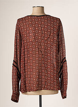 Blouse légère et transparente manches longues marron CREAM femme