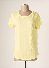 Top coupe fluide manches courtes jaune JUVIA femme
