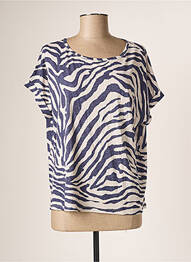 Top tissage jersey manches courtes gris JUVIA femme