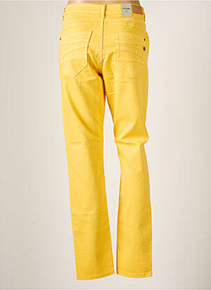Pantalon slim tissage popeline taille normale jaune CREAM femme