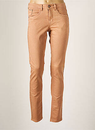 Pantalon slim tissage popeline taille normale rose CREAM femme