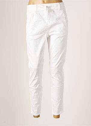 Pantalon 7/8 tissage popeline taille normale blanc CREAM femme