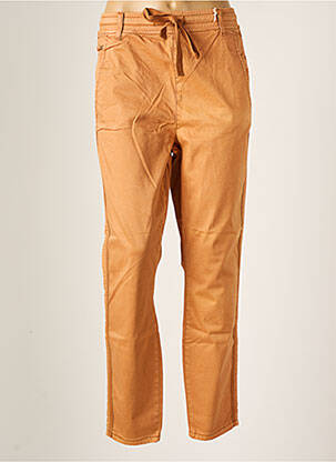 Pantalon 7/8 tissage popeline taille normale orange CREAM femme