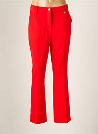 Pantalon droit tissage crêpe taille normale rouge LOLA CASADEMUNT femme