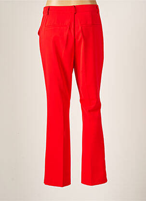 Pantalon droit tissage crêpe taille normale rouge LOLA CASADEMUNT femme