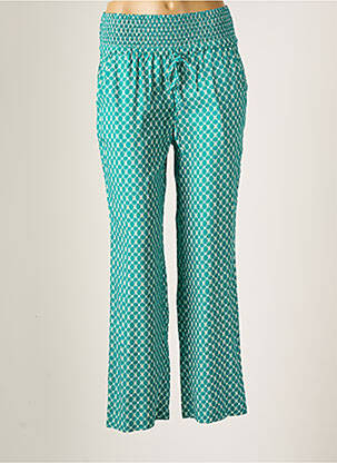 Pantalon large poches taille haute vert CREAM femme