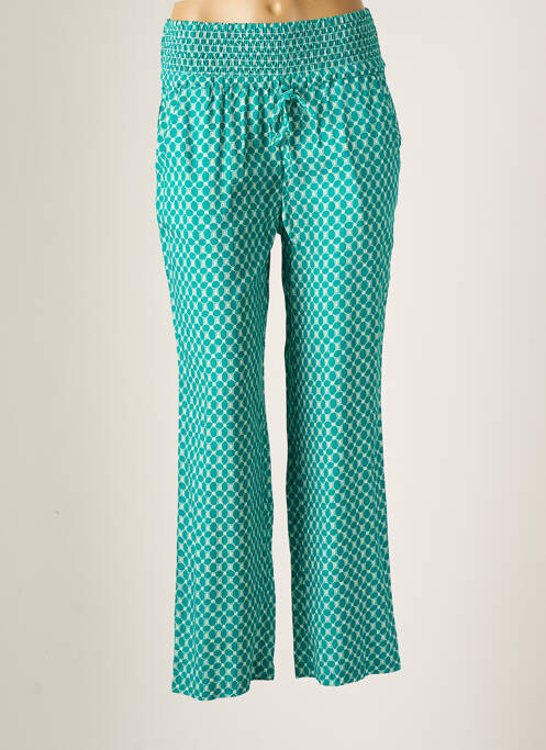 Pantalon large poches taille haute vert CREAM femme