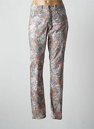 Pantalon slim tissage popeline taille normale beige CREAM femme