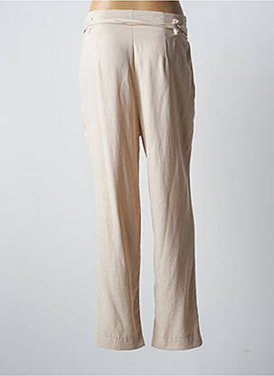 Pantalon droit coupe carotte taille haute beige OUI femme