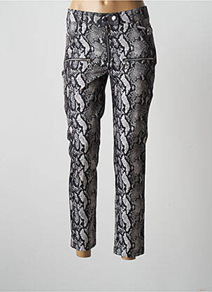 Pantalon slim tissage popeline taille normale beige LAUREN VIDAL femme