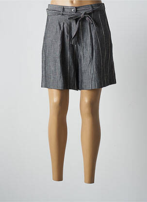 Short fermeture zippée sous rabat boutonné taille normale gris LAUREN VIDAL femme