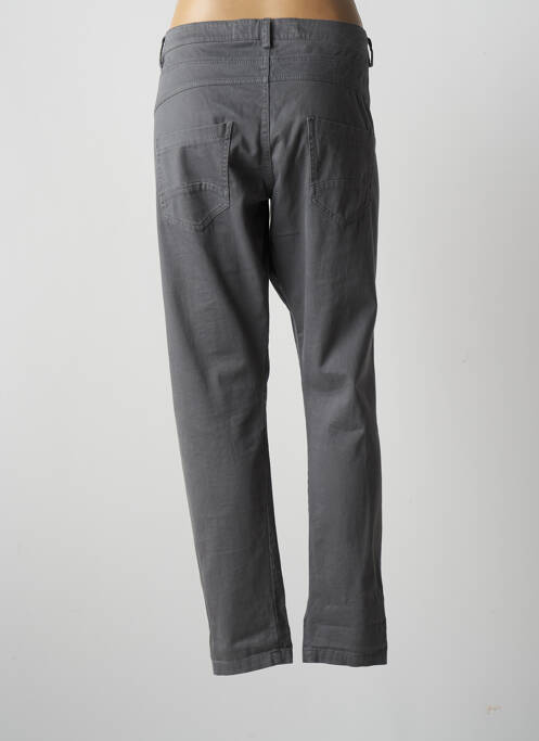 Pantalon droit gris UNO PIU UNO pour femme