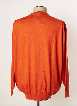 Pull stretch manches longues orange VIADESTE homme