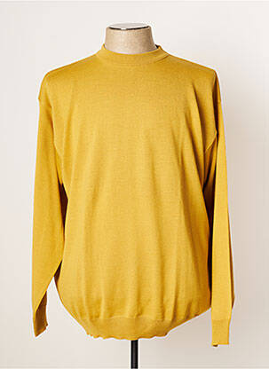 Pull stretch manches longues jaune ENZO LORENZO homme