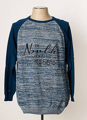 Pull stretch manches longues bleu NORTH 56°4 homme
