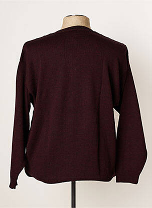 Pull col v manches longues marron FISCHER homme