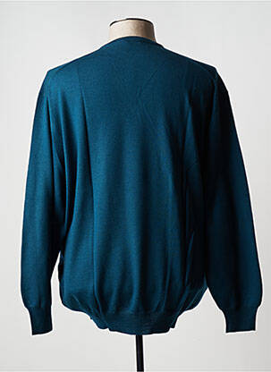 Pull col v manches longues bleu VIADESTE homme