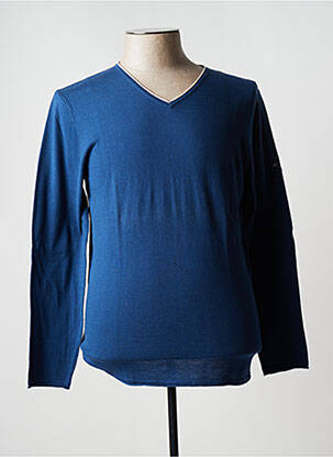 Pull col v manches longues bleu EDWEEN PEARSON homme