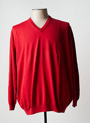 Pull stretch manches longues rouge MAXFORT homme