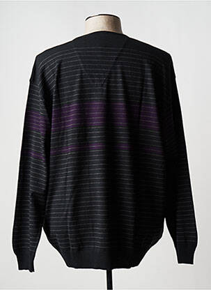 Pull col v manches longues noir MAXFORT homme