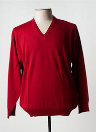 Pull col v manches longues rouge MAXFORT homme