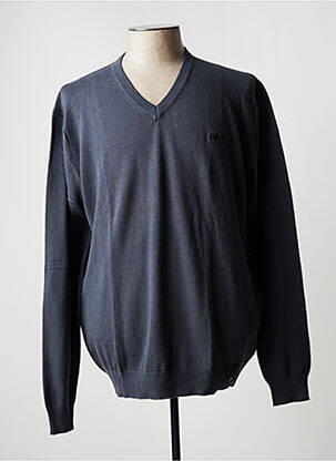 Pull col v manches longues gris DUKE homme