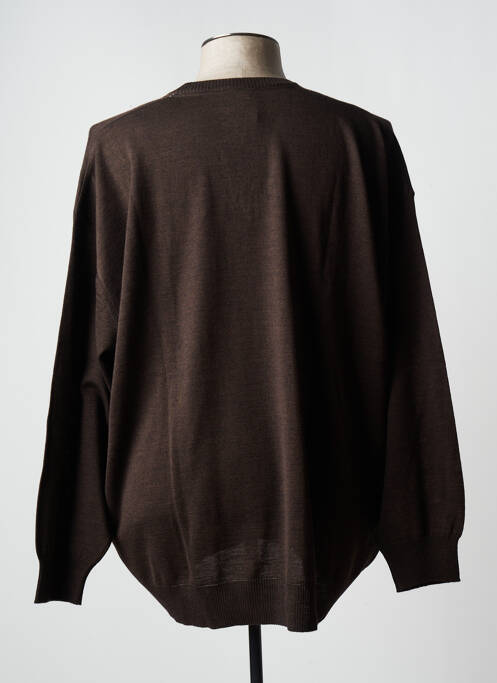 Pull marron MAXFORT pour homme