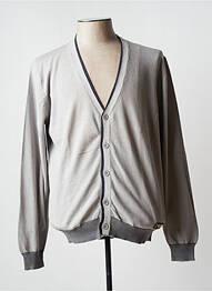 Gilet manches longues col v gris SPLIT STAR homme