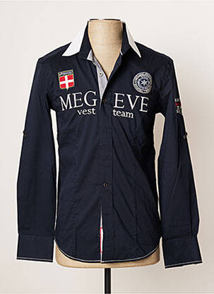 Chemise manches longues manches longues bleu VESTIAIRES PRINCIPAUTE CANNOISE homme