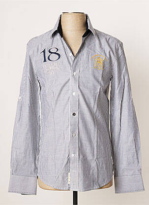 Chemise manches longues imprimé rayures gris VESTIAIRES PRINCIPAUTE CANNOISE homme