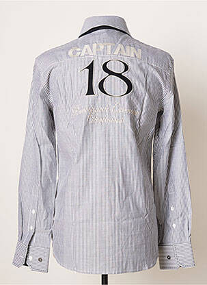 Chemise manches longues imprimé rayures gris VESTIAIRES PRINCIPAUTE CANNOISE homme