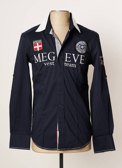 Chemise manches longues manches longues bleu VESTIAIRES PRINCIPAUTE CANNOISE homme