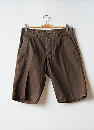 Bermuda coupe droite taille normale marron HATTRIC homme