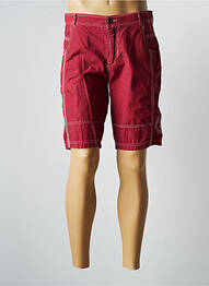 Bermuda coupe droite taille normale rouge PRE END homme