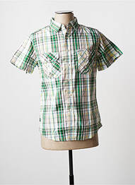 Chemise manches courtes imprimé carreaux vert SCOTT-FOX homme