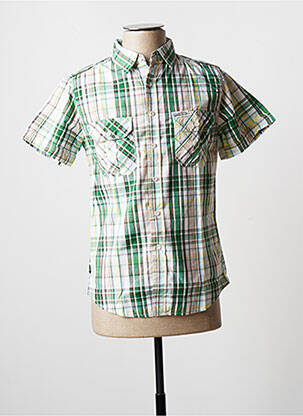 Chemise manches courtes coupe cintrée vert SCOTT-FOX homme