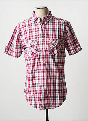 Chemise manches courtes coupe cintrée rouge D555 homme