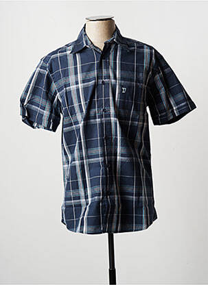 Chemise manches courtes coupe cintrée bleu DUKE homme