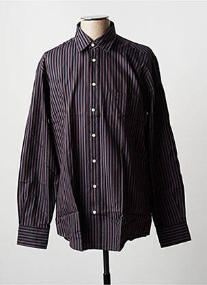 Chemise manches longues imprimé rayures noir DANIEL HECHTER homme