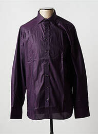 Chemise manches longues manches longues violet DANIEL HECHTER homme