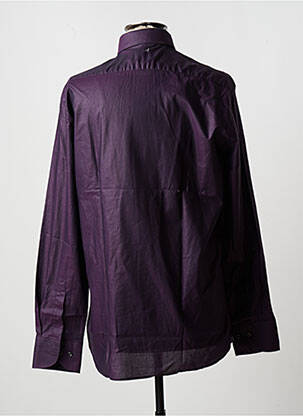 Chemise manches longues manches longues violet DANIEL HECHTER homme