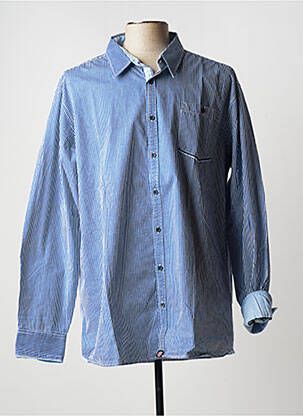 Chemise manches longues bleu D555 pour homme
