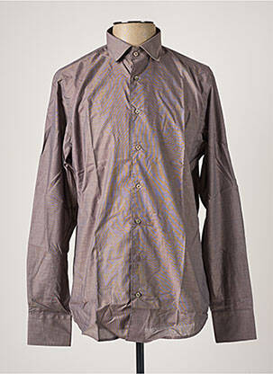 Chemise manches longues manches longues marron DANIEL HECHTER homme