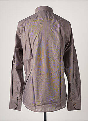 Chemise manches longues manches longues marron DANIEL HECHTER homme