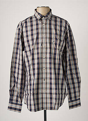 Chemise manches longues manches longues bleu DANIEL HECHTER homme