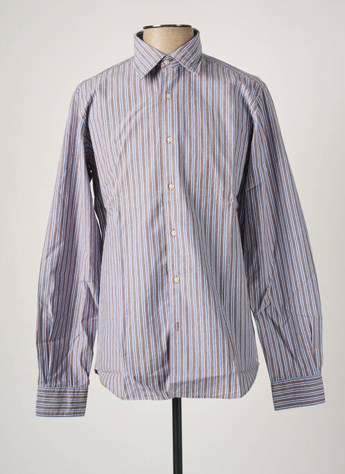 Chemise manches longues manches longues bleu DANIEL HECHTER homme