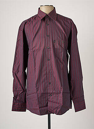 Chemise manches longues imprimé rayures violet DORNBUSCH homme